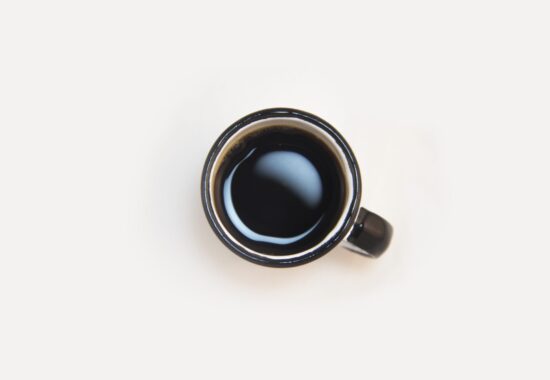 single cup of coffee black